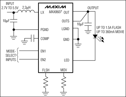 MAX8607:典型工作電路