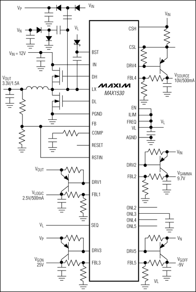 MAX1530,MAX1531:典型工作電路