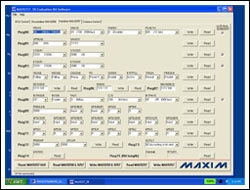 圖8. 設(shè)置所有參數(shù)后的Serializer MAX9257頁面parameters.