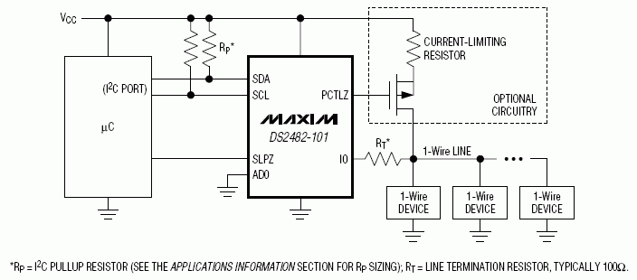 DS2482-101：典型工作電路