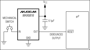 MAX6816、MAX6817、MAX6818：典型工作電路