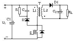 RCD箝位反激變換器電路拓撲