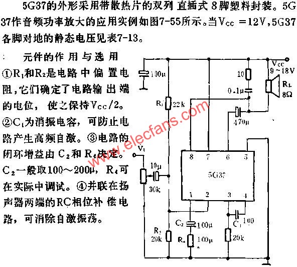 5G37音頻功率放大電路的應(yīng)用  srfitnesspt.com