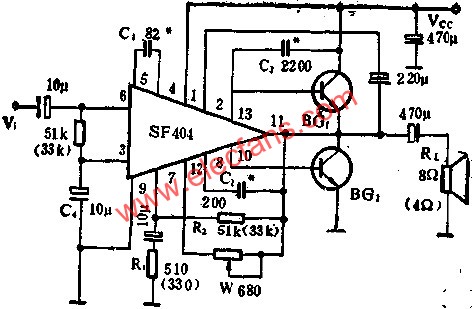 SF404作OTL功率放大電路圖  srfitnesspt.com