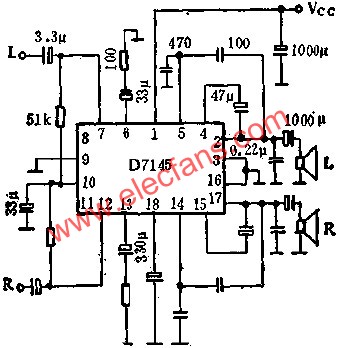 D7145雙通道音頻功率放大電路的應(yīng)用  srfitnesspt.com