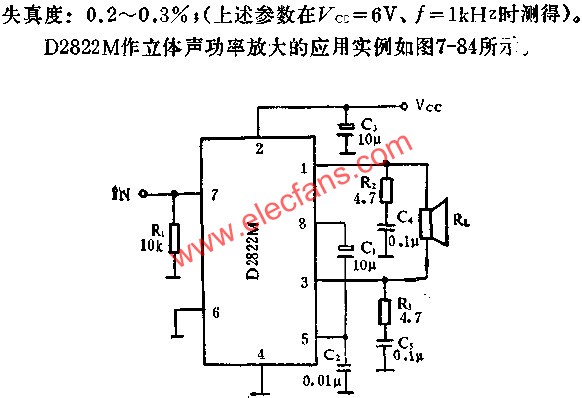 D2822M作BTL功率放大的應(yīng)用  srfitnesspt.com