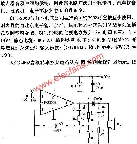 8FG2003音頻功率放大電路的應(yīng)用  srfitnesspt.com