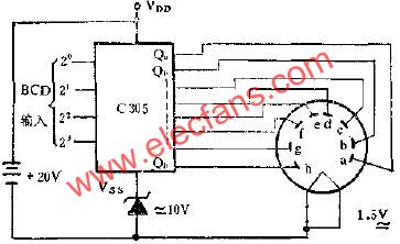 C305用一組電源驅(qū)動(dòng)20V熒光數(shù)碼管線路圖  srfitnesspt.com