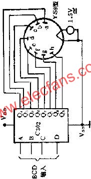 C302八段字形譯碼器驅(qū)動10V熒光數(shù)碼管線路圖  srfitnesspt.com