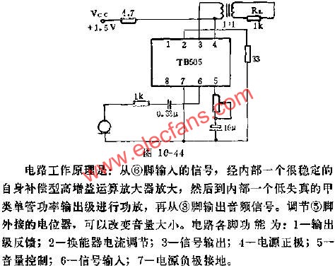 TB505助聽器電路的應(yīng)用電路圖  srfitnesspt.com