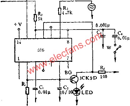 555電路組成超聲波驅(qū)蟲電路圖  srfitnesspt.com