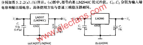 LM2937/LM2990典型應(yīng)用電路