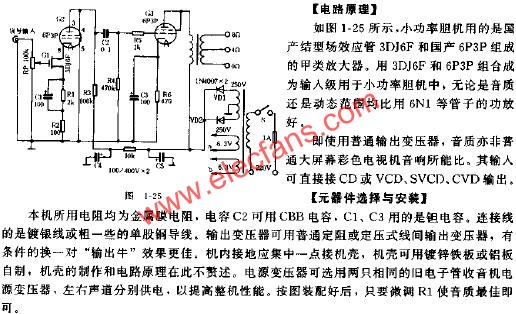 自制小功率膽機功放電路原理圖  srfitnesspt.com