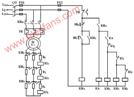 電流原則控制繞線式異步電動(dòng)機(jī)轉(zhuǎn)子串電阻起動(dòng)控制線路