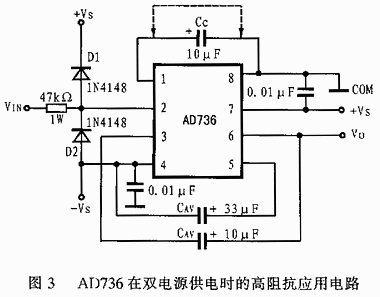 雙電源供電時(shí)的典型應(yīng)用電路