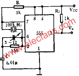 時基集成電路組成穩(wěn)定的石英晶體振蕩器電路圖  srfitnesspt.com