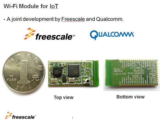  飛思卡爾和高通合作開(kāi)發(fā)的WiFi模塊，預(yù)計(jì)在本月底或下個(gè)月初上市。