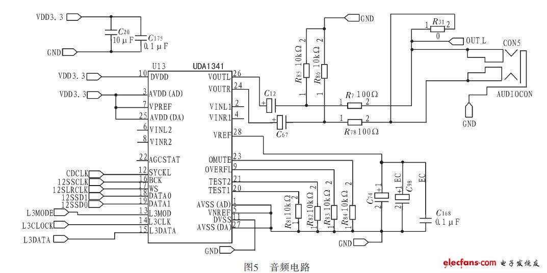 音頻電路部分的電路