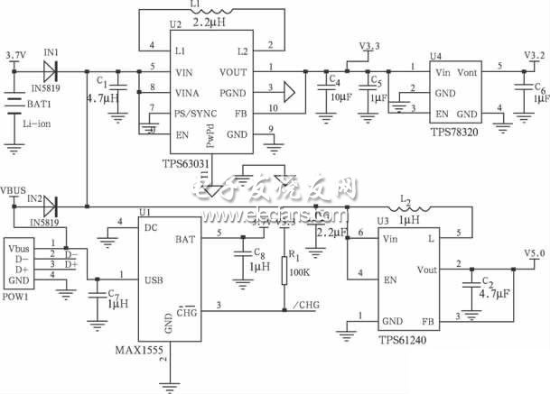 手持RIFD電源電路原理圖