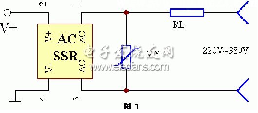 固態(tài)繼電器電路過壓保護(hù)電路