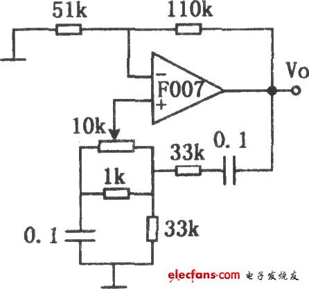 F007構(gòu)成的文氏振蕩器電路