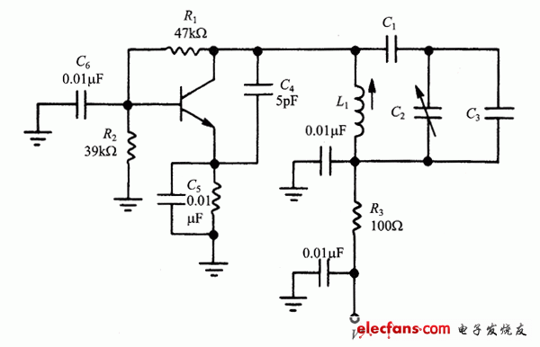 科爾皮茲振蕩器電路圖