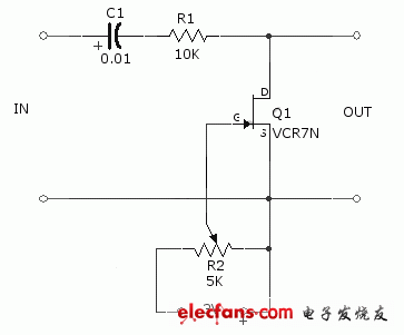 使用FET的壓控衰減器(音量控制)電路