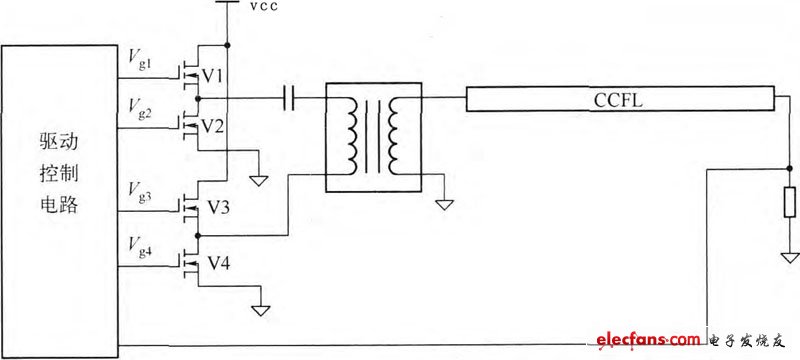 僅采用四只N溝道場效應管的全橋驅(qū)動電路