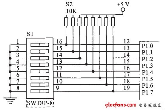 圖3 分機(jī)號碼設(shè)定電路