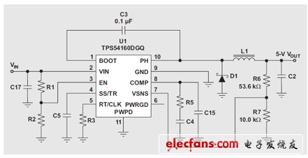 TPS54160 參考示意圖
