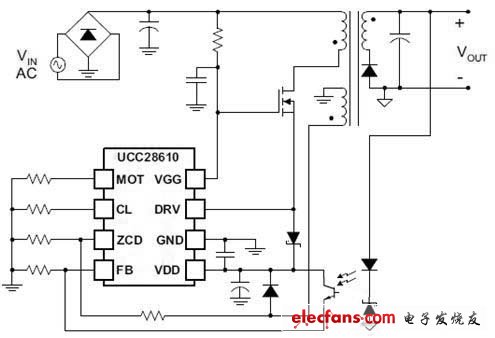 圖2級(jí)聯(lián)與MOSFET連接的控制器大大降低了啟動(dòng)電阻損耗