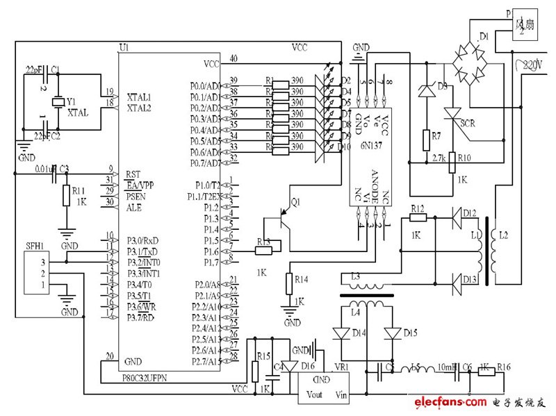 信號接收控制電路設(shè)計原理圖