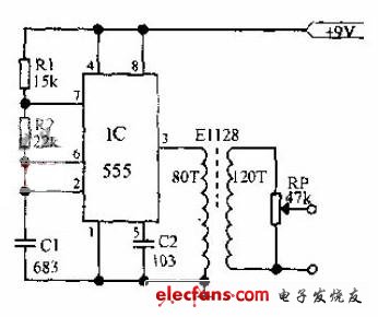 圖電子鼻炎治療儀電路圖