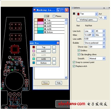 圖4 基于Working Layer的布線方式。