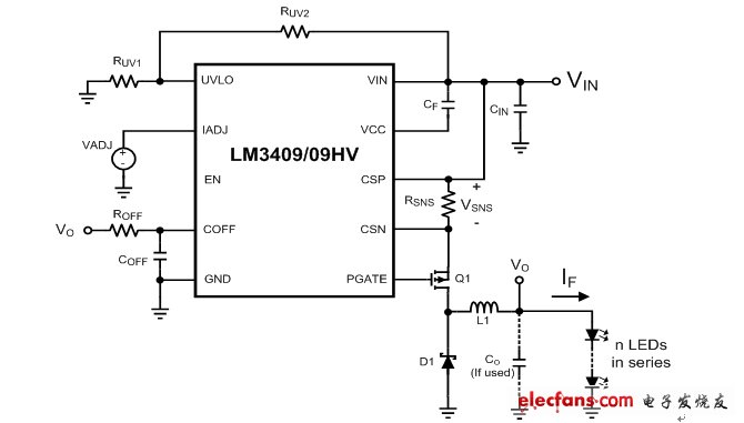 LM3409/09HV降壓LED驅(qū)動器