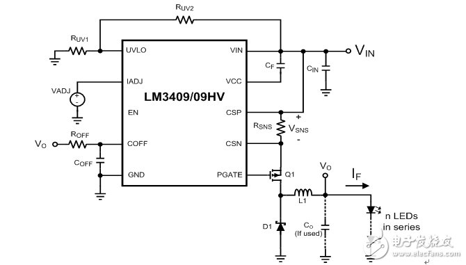 LM3409/09HV降壓LED驅(qū)動器