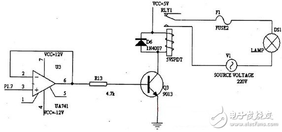 繼電器驅(qū)動(dòng)及照明電路圖