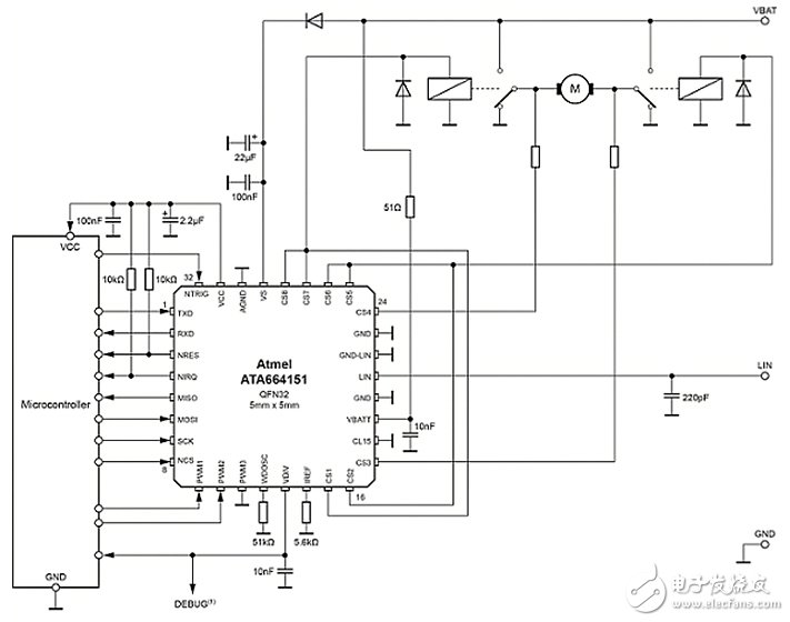 小型直流電動(dòng)機(jī)的H橋控制