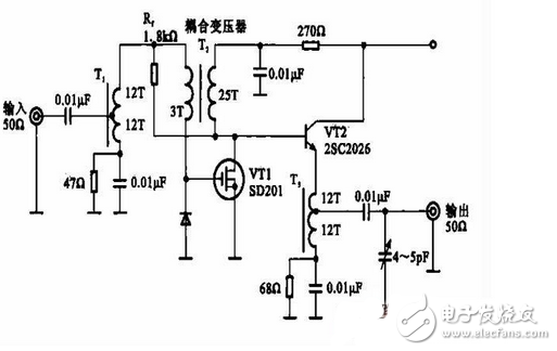 負(fù)反饋式的寬帶放大電路圖模塊設(shè)計(jì)