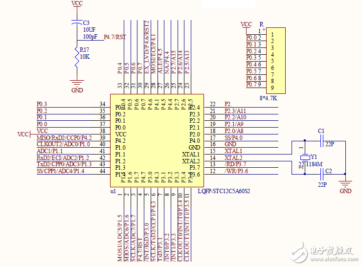 基于STC12C5A32S2單片機數(shù)控電源兼電子表電路模塊設(shè)計