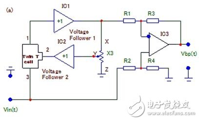 采用兩個運放實現(xiàn)Q值可調的帶通濾波電路設計