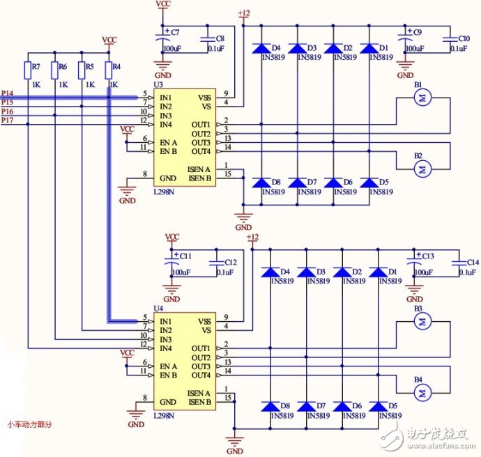 循線機(jī)器人小車(chē)系統(tǒng)電路模塊設(shè)計(jì)