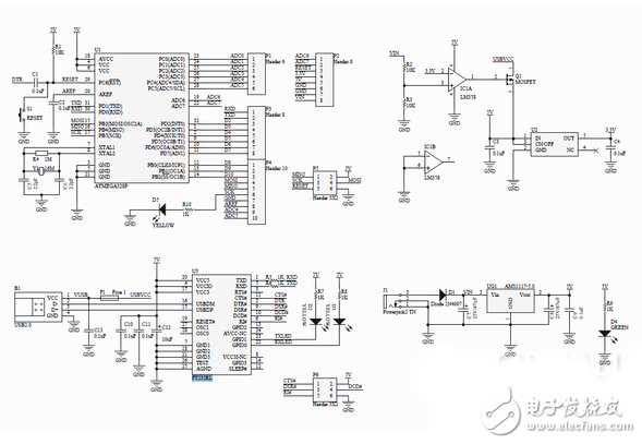 Arduino WIFI智能小車 無(wú)線視頻遙控小車電路