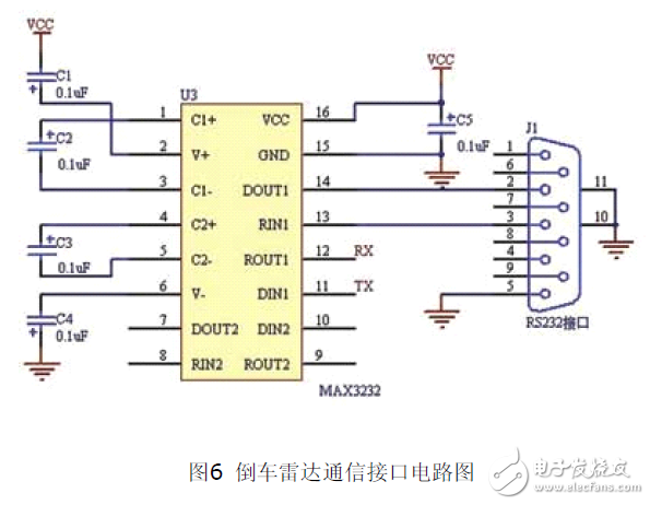 采用MSP430F2274單片機設(shè)計的倒車?yán)走_電路