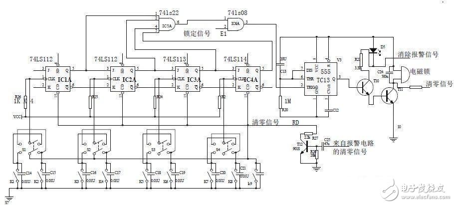 電子密碼鎖555單穩(wěn)態(tài)電路設計攻略