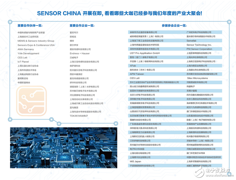 圖3：SENSOR CHINA參展參會(huì)、合作企業(yè)一覽表