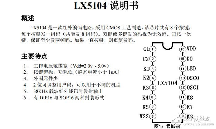 LX5104芯片中文資料