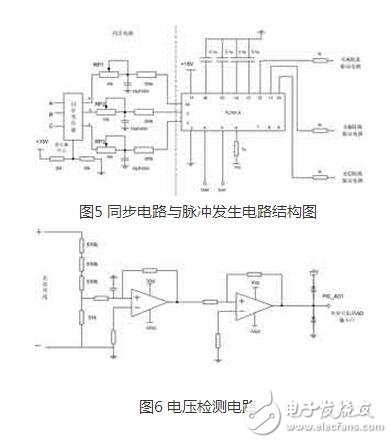 整流電路廣泛應(yīng)用在直流電機(jī)調(diào)速，直流穩(wěn)壓電壓等場(chǎng)合。而三相半控整流橋電路結(jié)構(gòu)是一種常見(jiàn)的整流電路，其容易控制，成本較低。本文中介紹了一種基于 PIC690單片機(jī)與專(zhuān)用集成觸發(fā)芯片TC787的三相半控整流電路，它結(jié)合專(zhuān)用集成觸發(fā)芯片和數(shù)字觸發(fā)器的優(yōu)點(diǎn) ，獲得了高性能和高度對(duì)稱的觸發(fā)脈沖。它充分利用單片機(jī)內(nèi)部資源 ，集相序自適應(yīng)、系統(tǒng)參數(shù)在線調(diào)節(jié)和各種保護(hù)功能于一體，可用于對(duì)負(fù)載的恒電壓控制。主電路采用了三相半控橋結(jié)構(gòu)，直流側(cè)采用LC濾波結(jié)構(gòu)來(lái)提高輸出的電壓質(zhì)量。