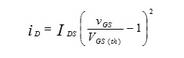 在轉(zhuǎn)移特性曲線上，gm 是曲線在某點(diǎn)上的斜率，也可由iD的表達(dá)式求導(dǎo)得出，單位為 S 或 mS。