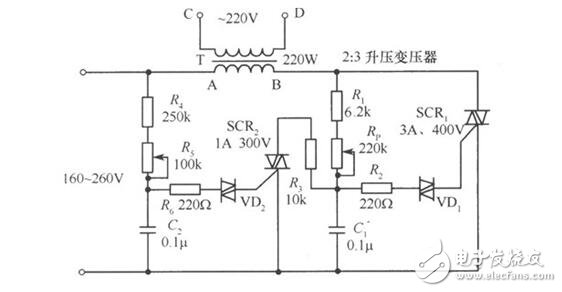 雙向可控硅觸發(fā)電路設(shè)計，雙向可控硅組成的交流穩(wěn)壓器電路